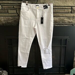 NWT Express Cropped Skinny white jeans